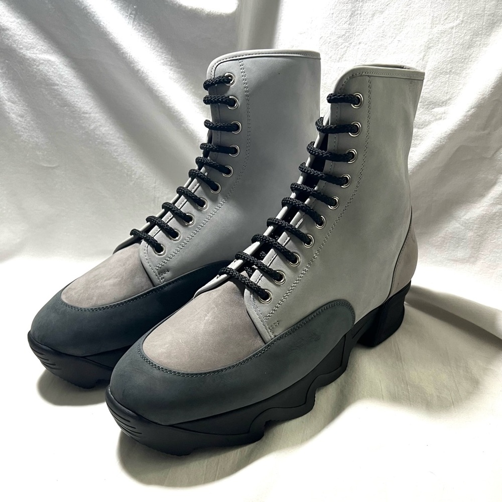 IRI Arom suede Stylish Three-Tone Grey Lace-Up Boots size 13